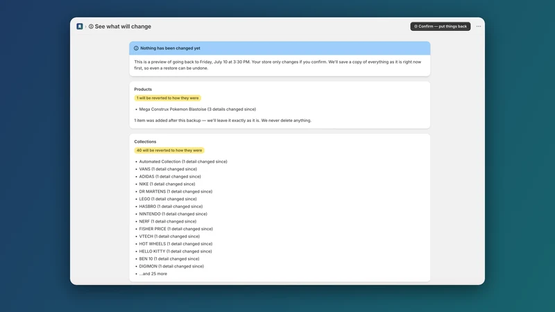 Savepoint ‑ Backup & Restore