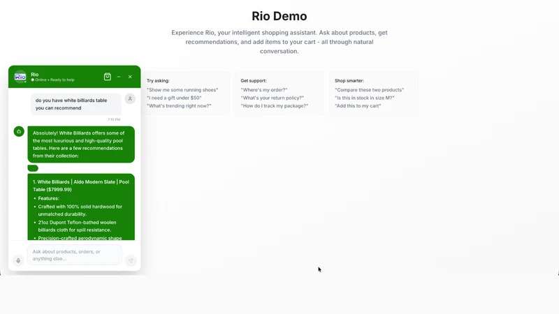 Rio Ai ‑ Shopping Assistant