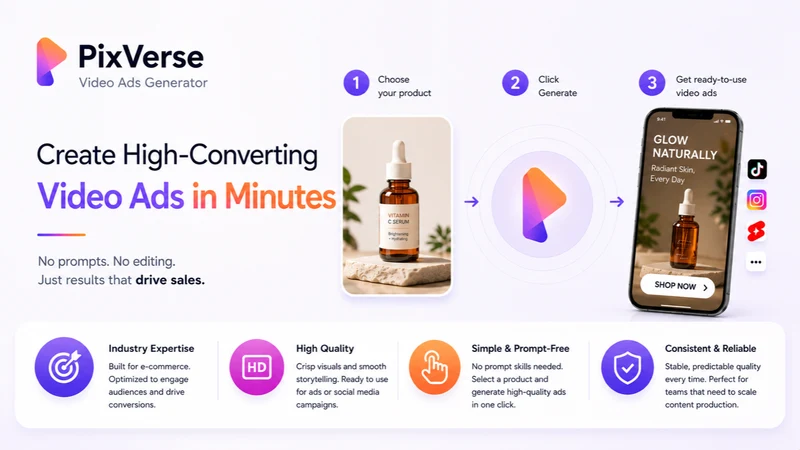 PixVerse video ads generator