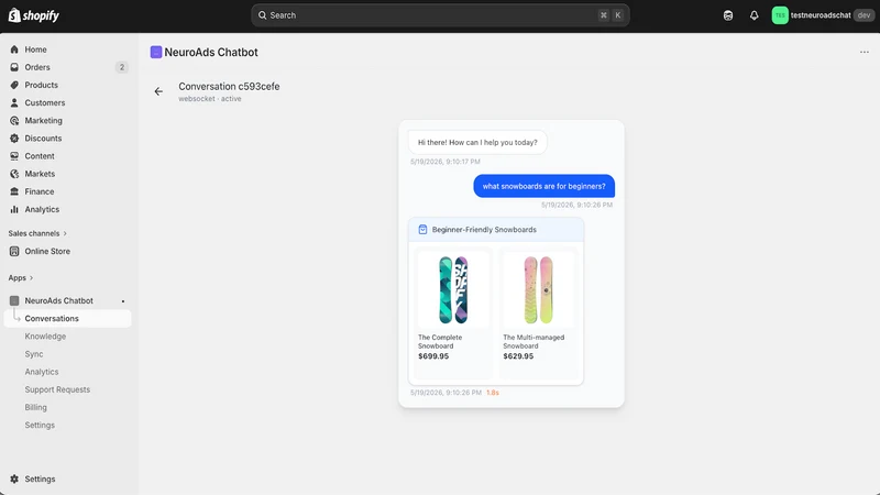 NeuroAds AI Chatbot Live Chat