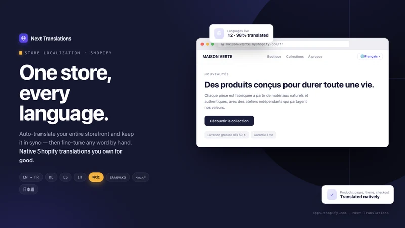 Translate AI: Store Content