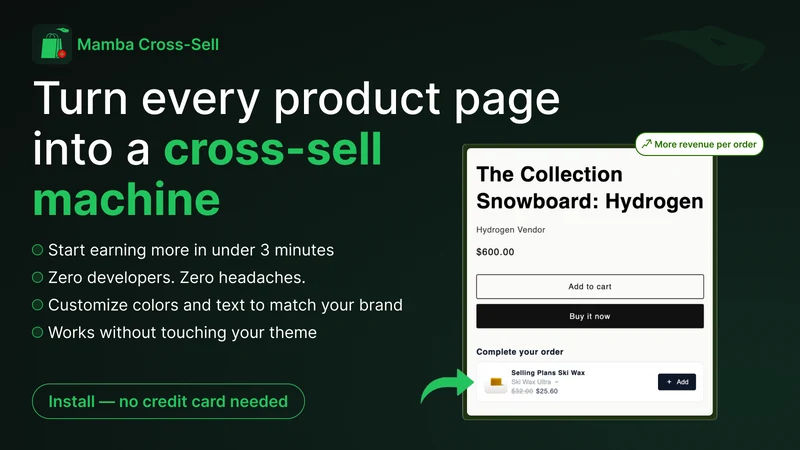 Mamba Upsell & Cross‑Sell
