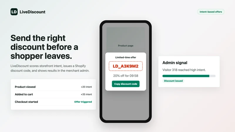 LiveDiscount: Smart Popups