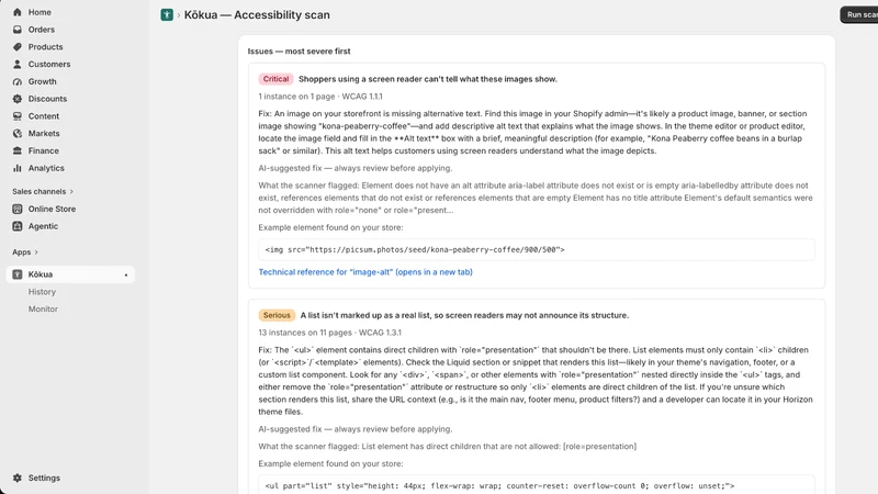 Kōkua — Accessibility Scanner