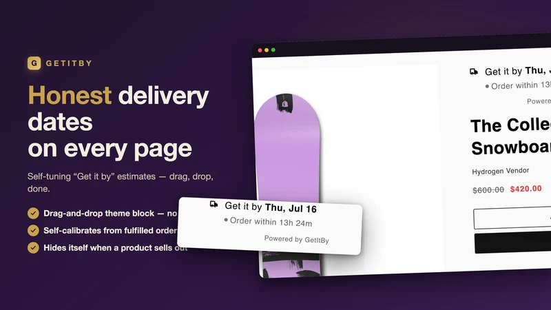 GetItBy Estimated Delivery