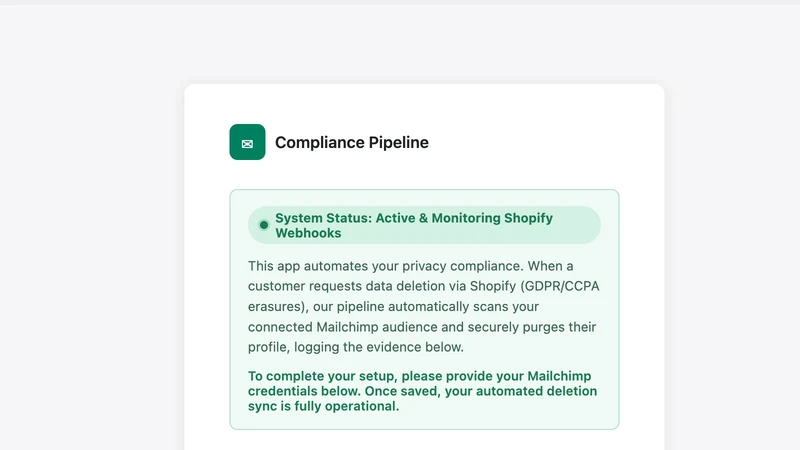 GDPR: Mailchimp Sync