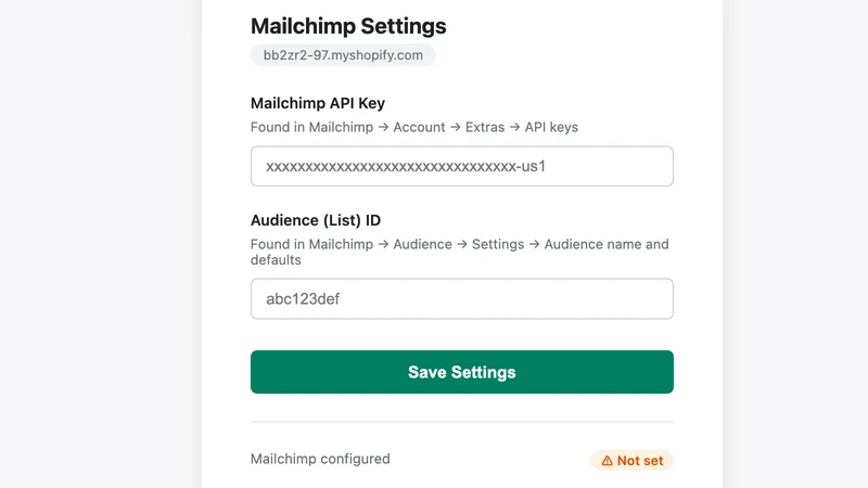 GDPR: Mailchimp Sync