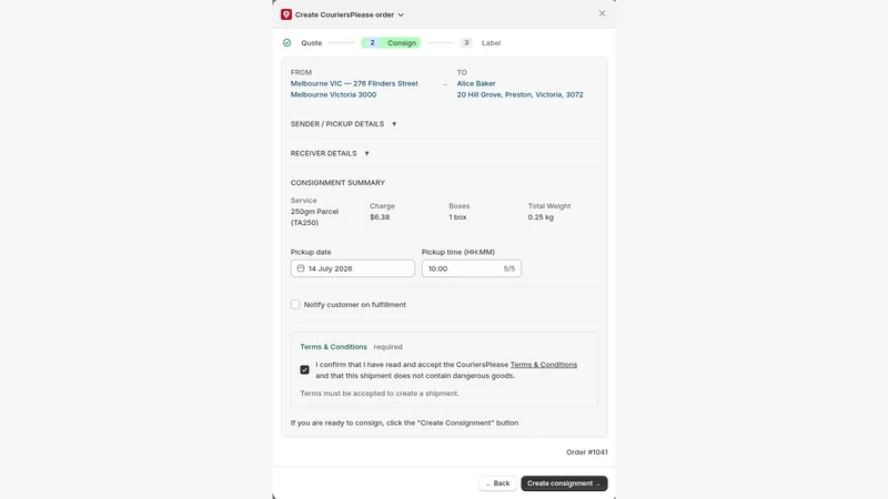 CouriersPlease Shipping