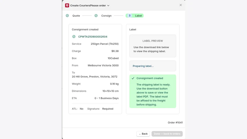 CouriersPlease Shipping