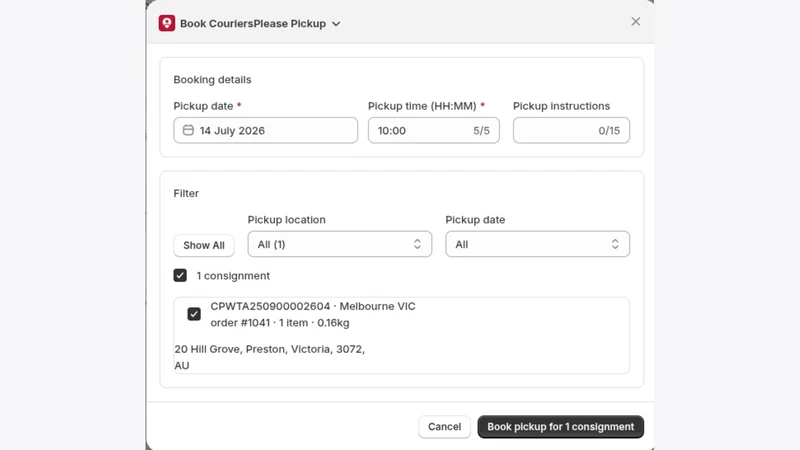 CouriersPlease Shipping