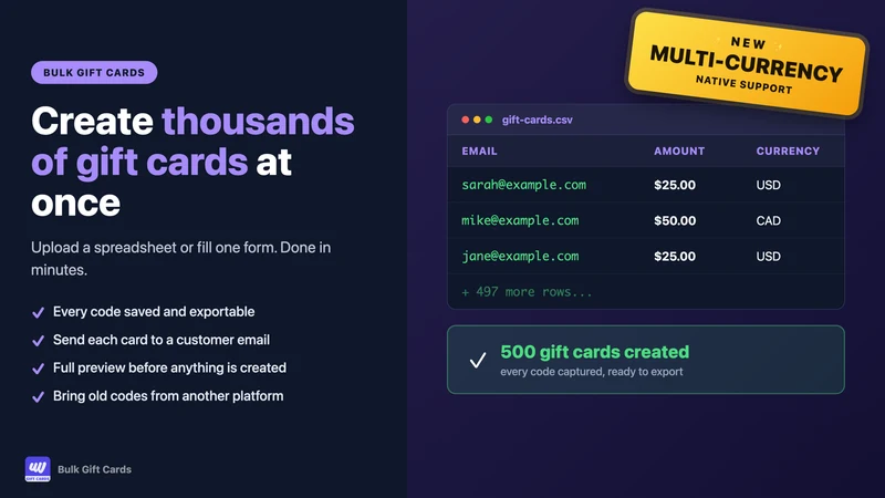Bulk Gift Cards