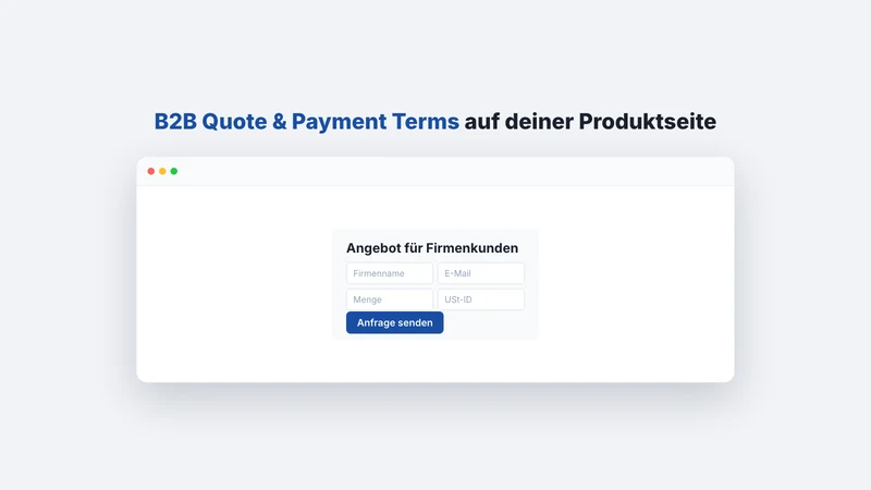 B2B Quote & Payment Terms
