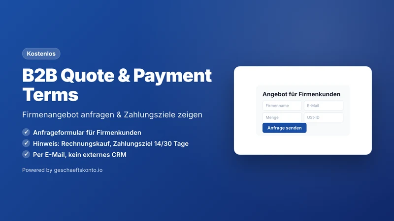 B2B Quote & Payment Terms