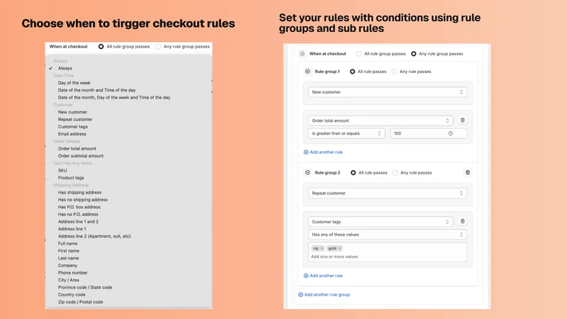 AndOr Checkout Rules
