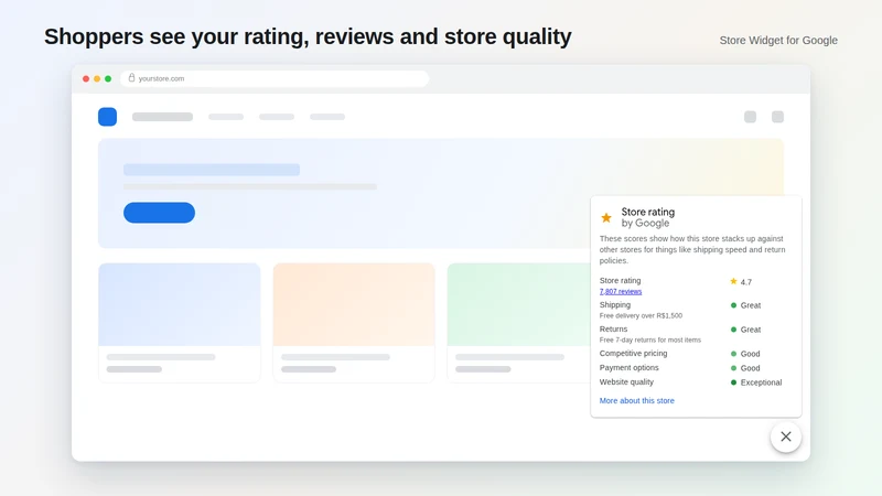 Store Widget for Google