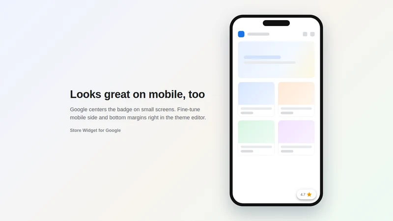 Store Widget for Google
