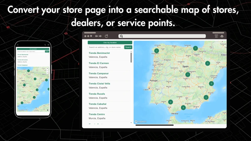 StockForge ‑ Store Locator Map