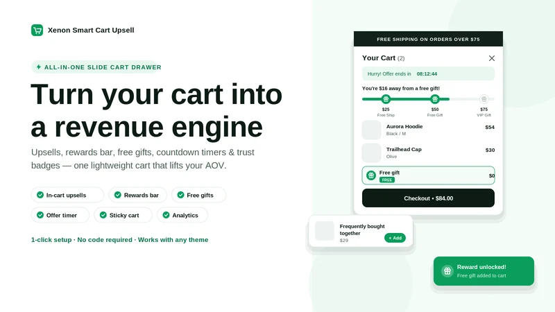 Xenon Smart Ai Cart And Upsell