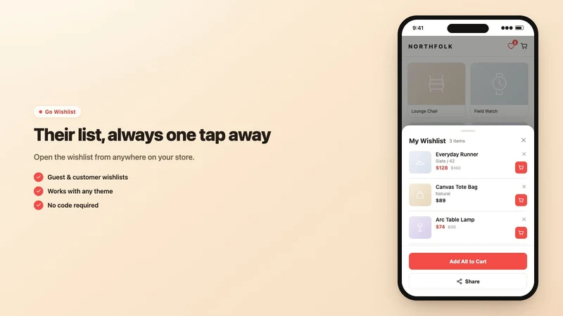 Go Wishlist Plus: Save & Share