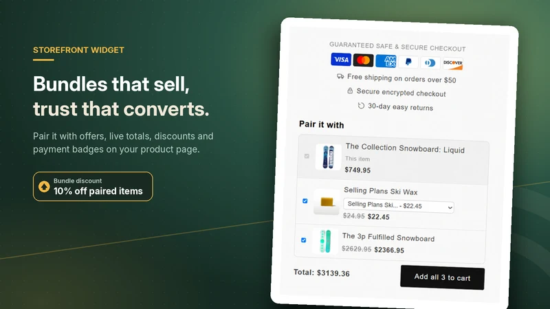 UpNest: Upsell & Trust Badges