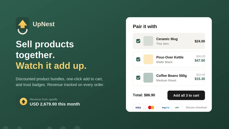 UpNest: Upsell & Trust Badges