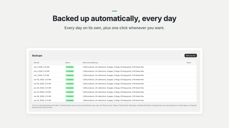 TimeVault Backup & Restore