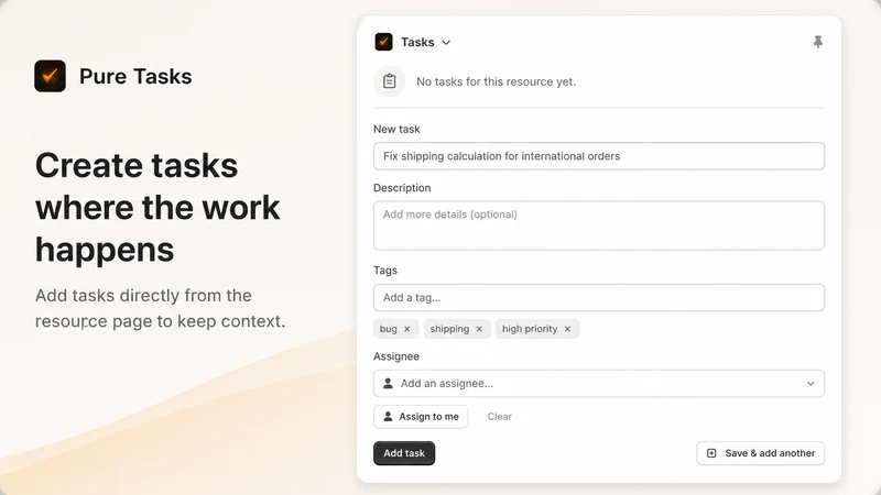 Pure Tasks