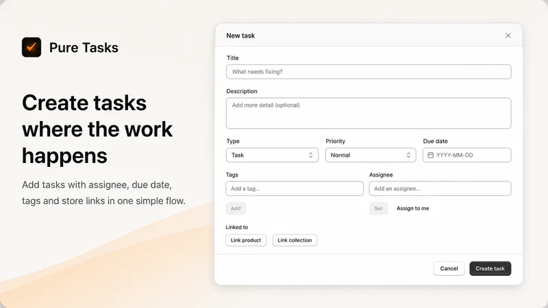 Pure Tasks