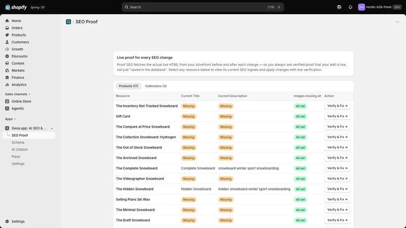 Geoa.app AI SEO & AEO on Auto