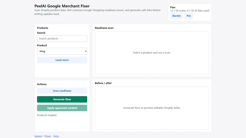 PeelAI Google Merchant Fixer
