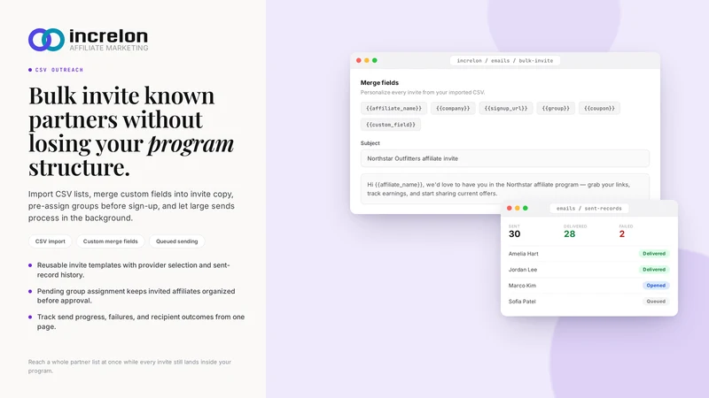 Increlon Affiliate Marketing