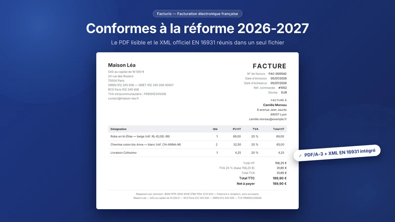 Facturio ‑ Factures Factur‑X