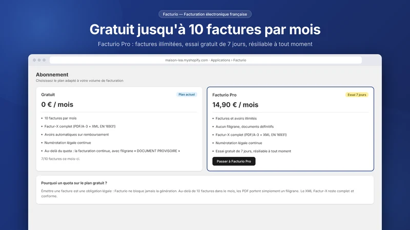 Facturio ‑ Factures Factur‑X