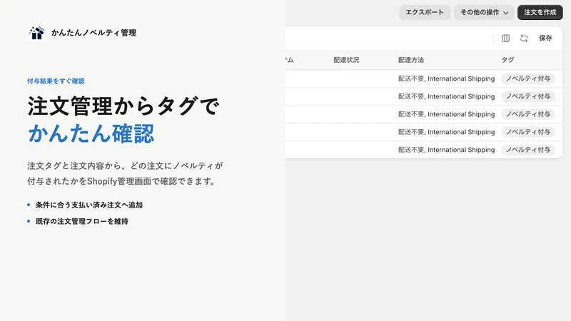 かんたんノベルティ管理