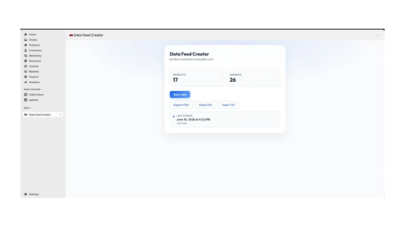 Data Feed Experts Feed Creator