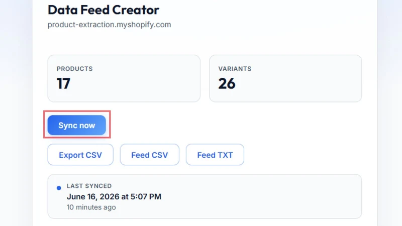 Data Feed Experts Feed Creator