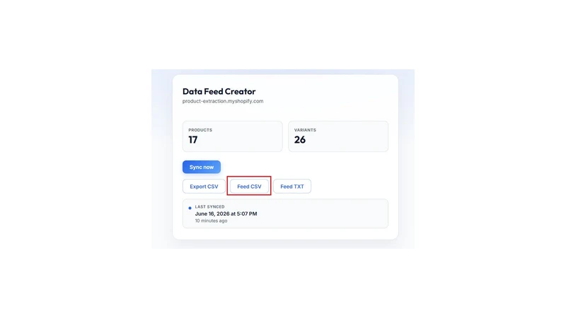 Data Feed Experts Feed Creator