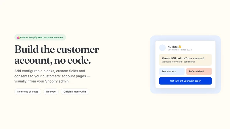 AccountCraft Customer account