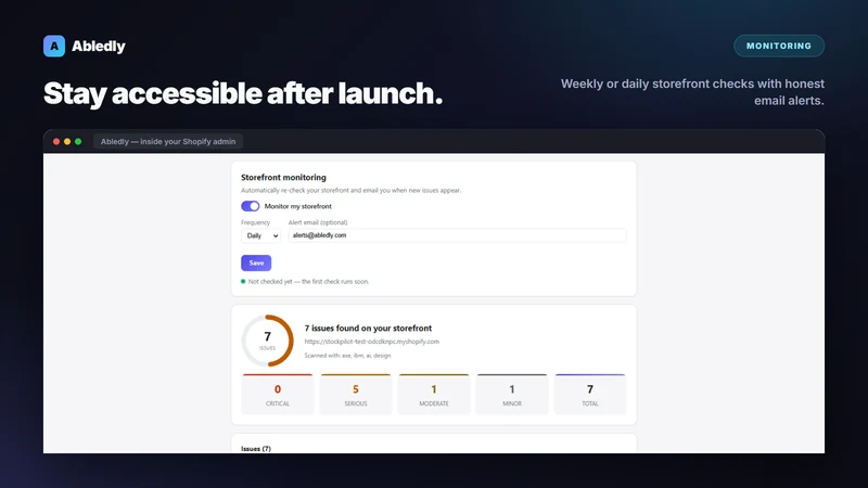 Abledly: Accessibility Audit