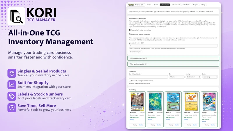 Kori TCG Manager