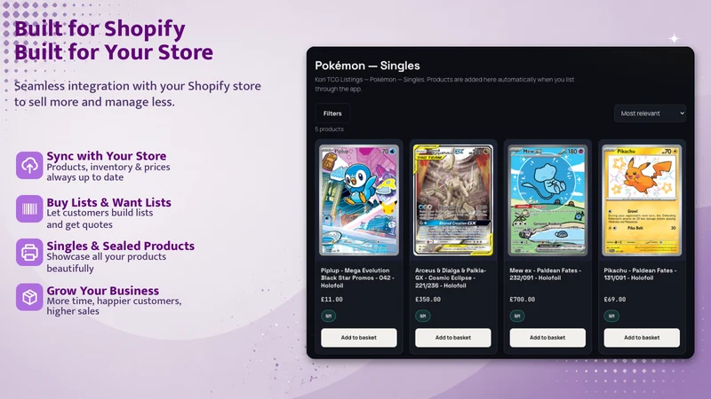 Kori TCG Manager