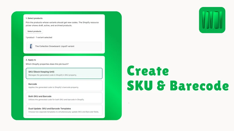 BSG ‑ Barcode & SKU Generator