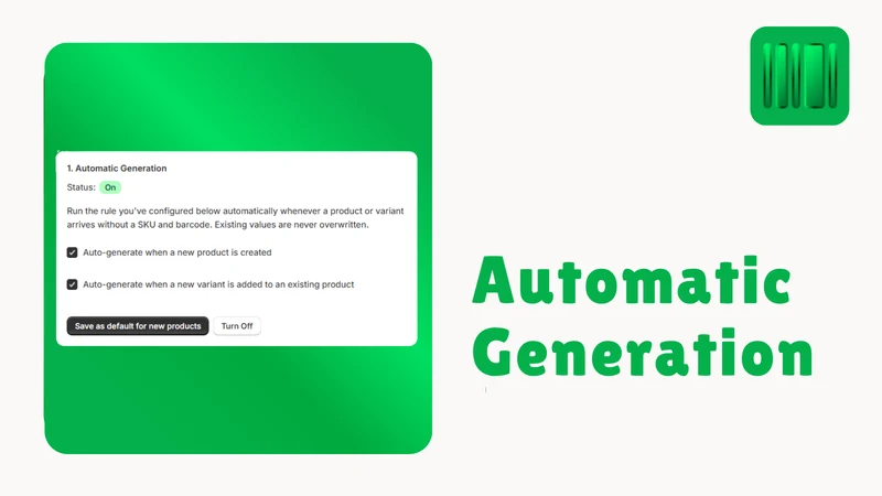 BSG ‑ Barcode & SKU Generator