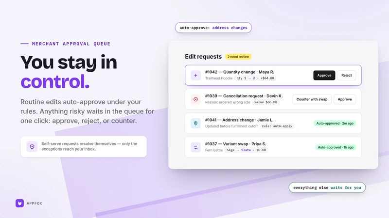 Appfox Order Editing & Upsell
