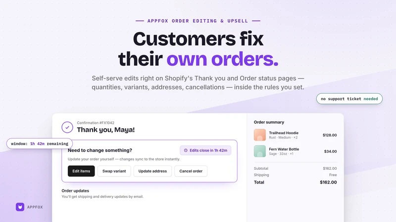 Appfox Order Editing & Upsell