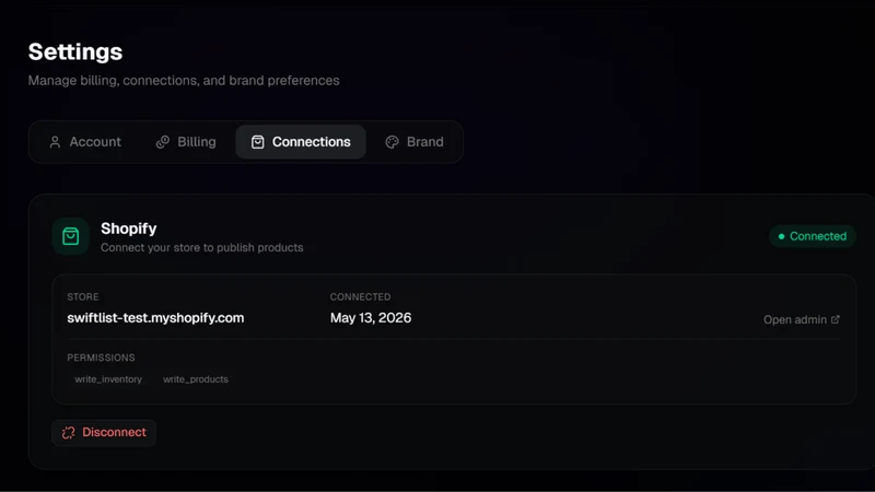 SwiftList Connector