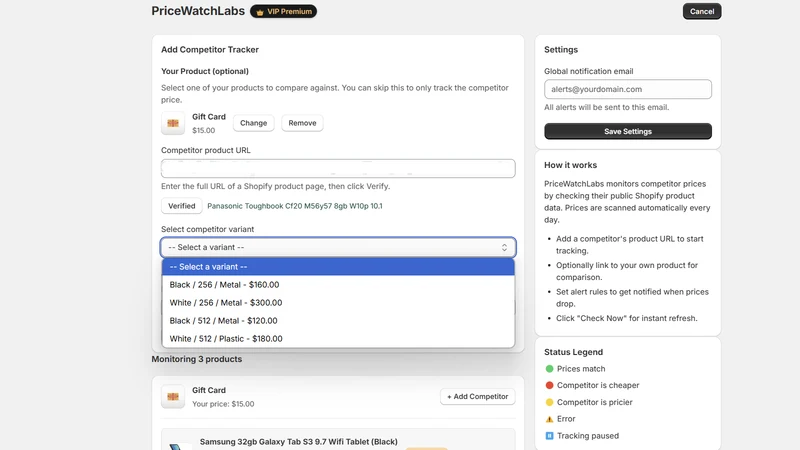 PriceWatchLabs: Price Tracker