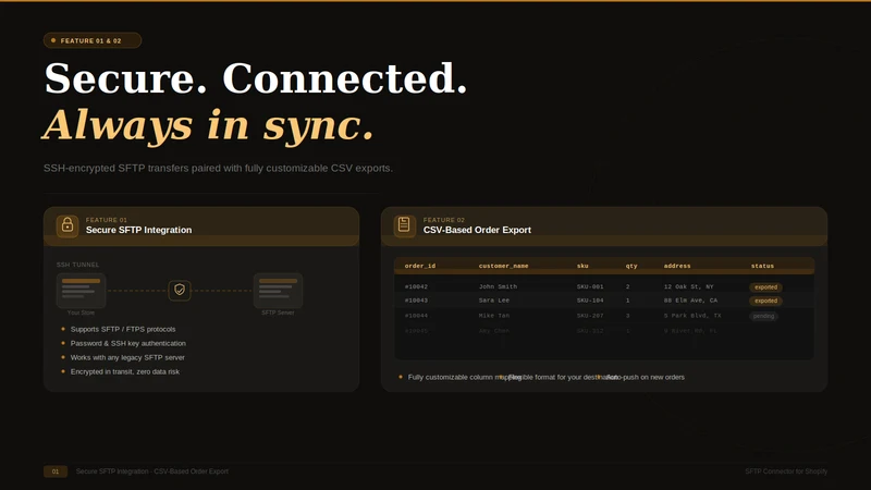 SFTP Export & Track