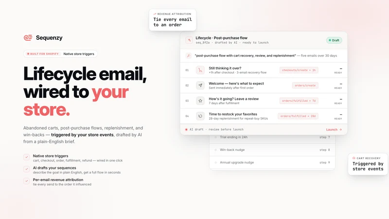 Sequenzy: Email Marketing, SMS