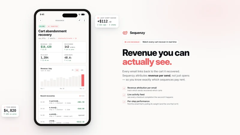 Sequenzy: Email Marketing, SMS